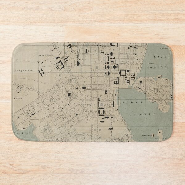 Item preview, Vintage Map of Helsinki Finland (1860) designed and sold by BravuraMedia.