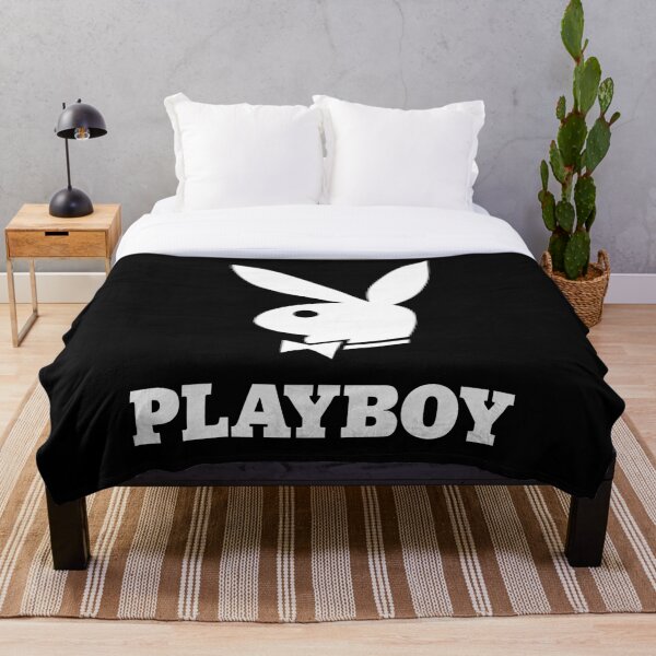Playboy Bunny White Throw Blanket