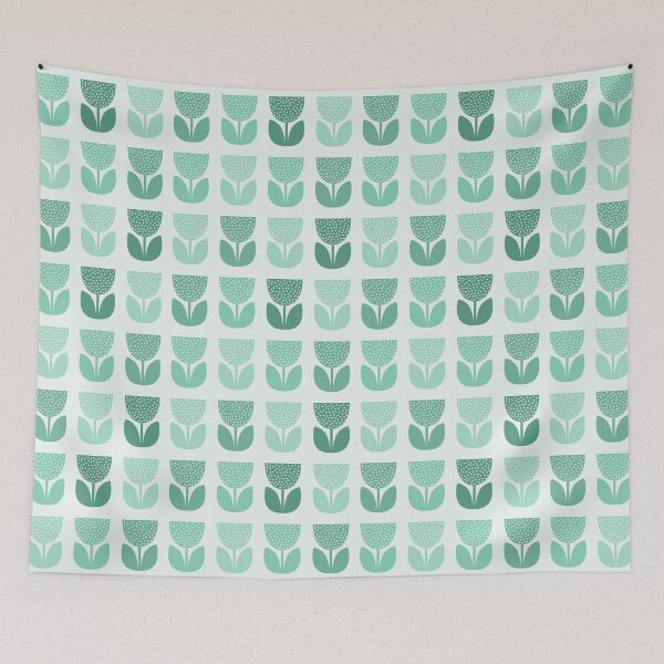 Item preview, Geometric Pattern: Poppy: Light Blue designed and sold by Red Wolf.