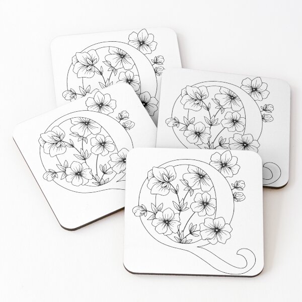 Item preview, Floral letter Q designed and sold by Artsy Corner.