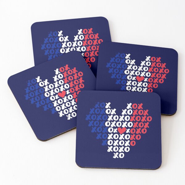 Item preview, French Flag Bastille Day Xs & Os Love Heart designed and sold by PY Tees.
