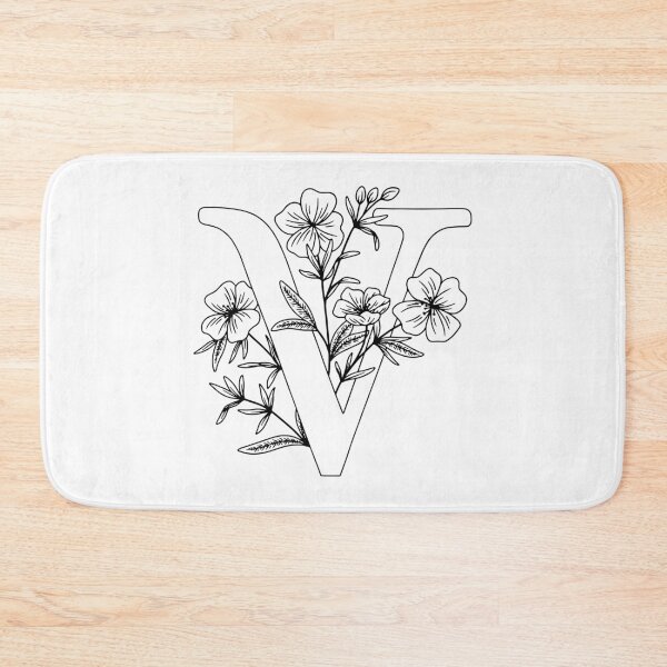 Item preview, Floral letter V designed and sold by Artsy Corner.