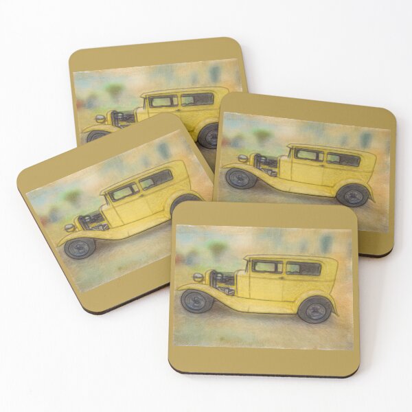 Item preview, Canary Yellow Hot Rod designed and sold by Finding Fortuity.