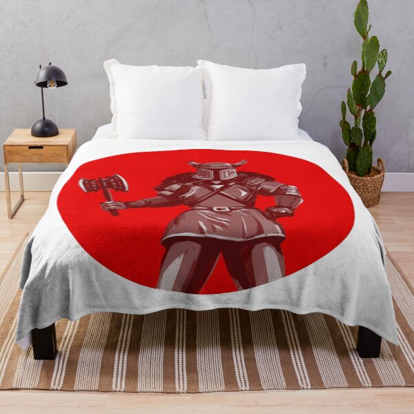 Item preview, Viking silhouette with axe with red circle background designed and sold by Maks08.