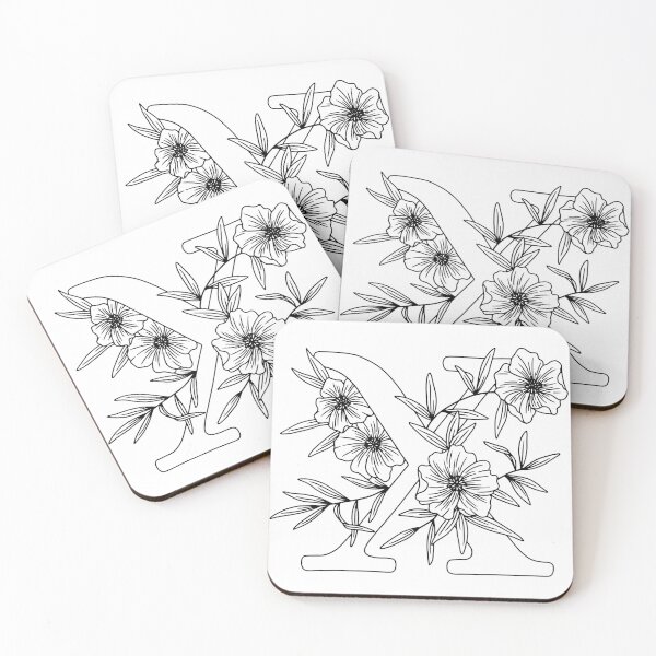 Item preview, Floral letter X designed and sold by Artsy Corner.