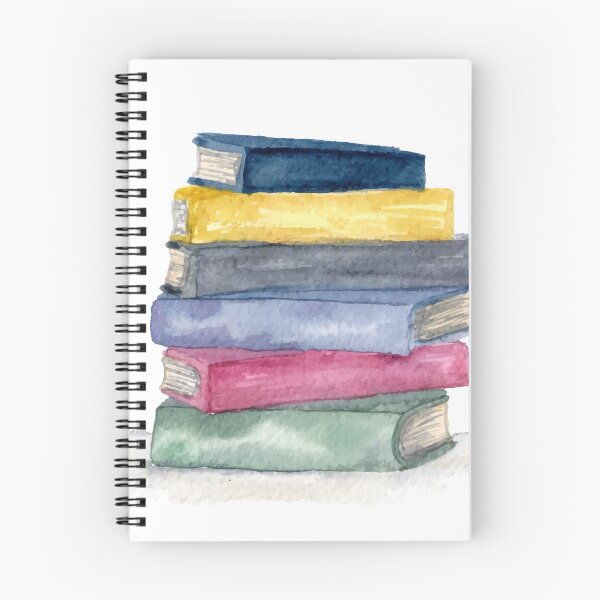 Item preview, Watercolor Stack of Books designed and sold by Harpley Design Studio.