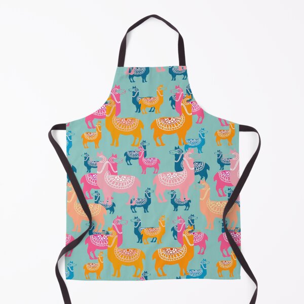 Item preview, Cute Alpaca patterns- pink, orange, pink, blue, teal designed and sold by Urvashi Patel.