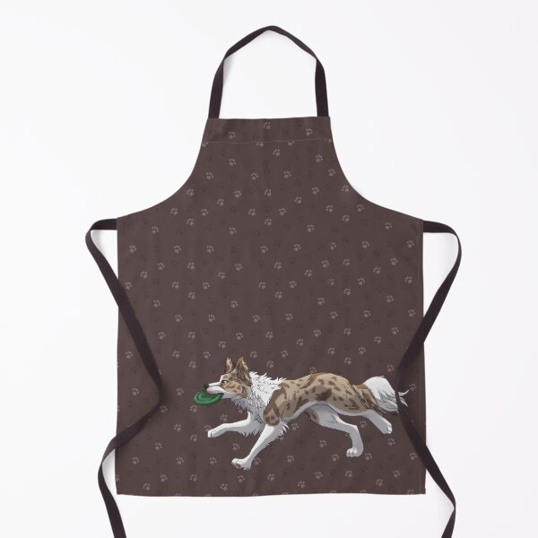 Item preview, Running Red lilac Merle Border Collie with Frisbee designed and sold by Bamsdrawz.