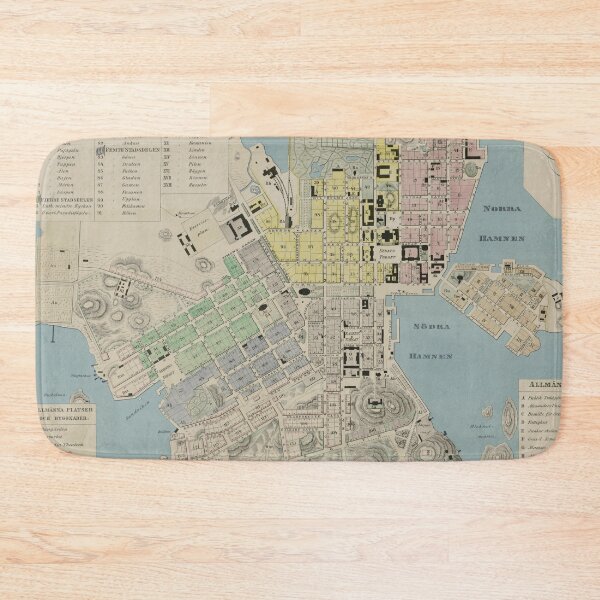 Item preview, Vintage Map of Helsinki Finland (1863) designed and sold by BravuraMedia.