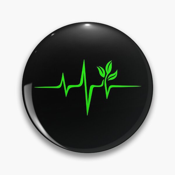 Item preview, Heartbeat, Pulse Green, Vegan, Frequency, Wave, Earth, Planet designed and sold by boom-art.