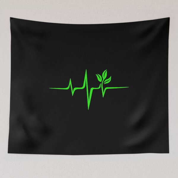 Item preview, Heartbeat, Pulse Green, Vegan, Frequency, Wave, Earth, Planet designed and sold by boom-art.