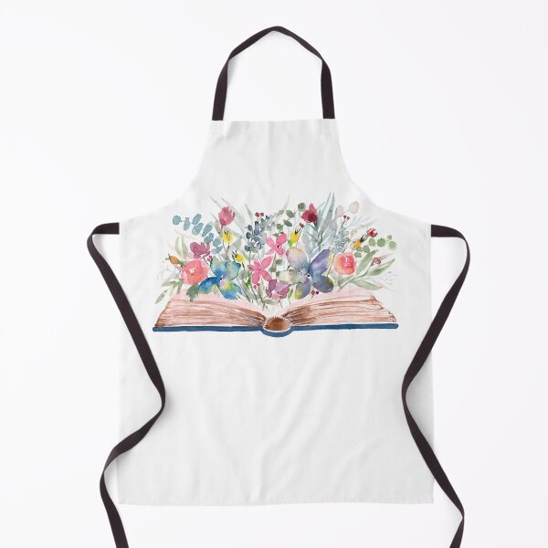 Item preview, Watercolor Open Book with Florals designed and sold by Harpley Design Studio.