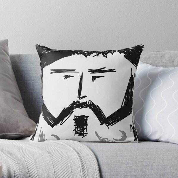 Dude bnw Throw Pillow