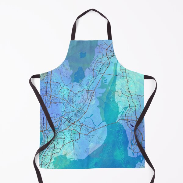 Item preview, Mumbai India Street Map Blue Lagoon designed and sold by IvonDesign.