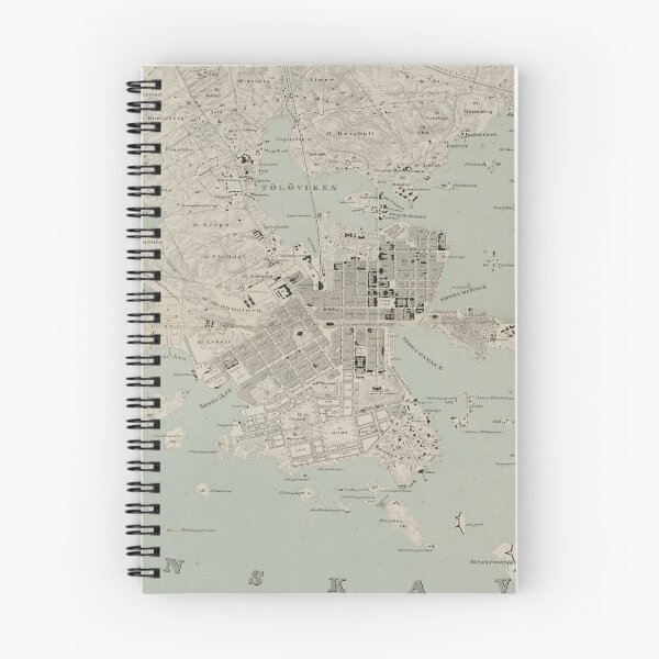 Item preview, Vintage Helsinki Finland Map (1869) designed and sold by BravuraMedia.