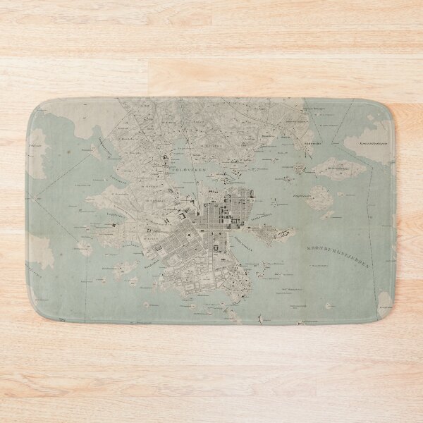 Item preview, Vintage Helsinki Finland Map (1869) designed and sold by BravuraMedia.