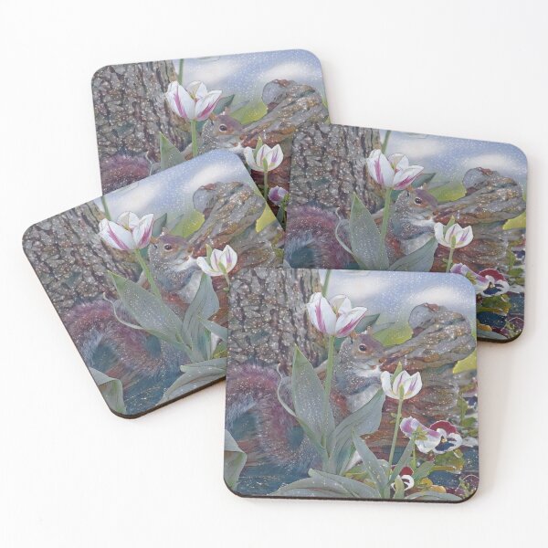 Item preview, The Squirrel in the Flowers designed and sold by ReneeKennedy.