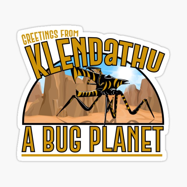 Vista previa del artículo con la obra «Saludos desde Klendathu», diseñado y vendido por McPod.