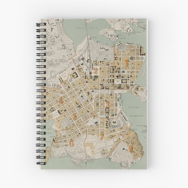 Item preview, Vintage Helsinki Finland Map (1893) designed and sold by BravuraMedia.