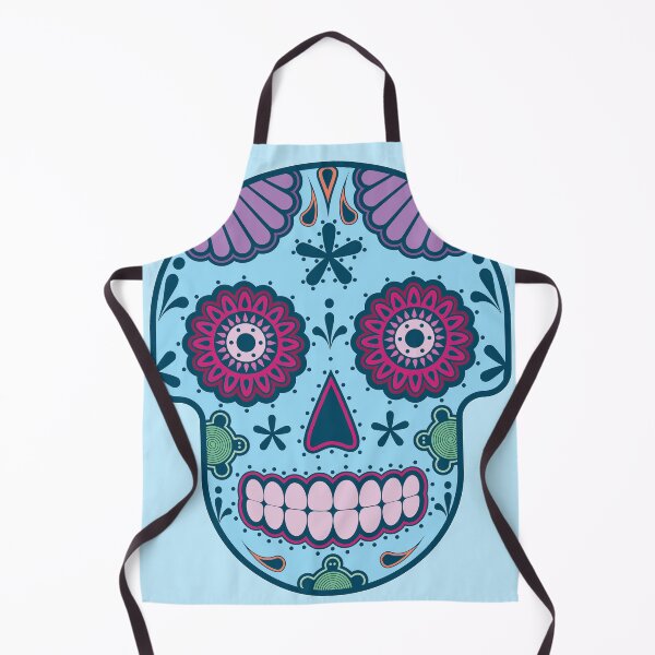 Item preview, Ocean Themed Sugar Skull designed and sold by Krystian Stafford.