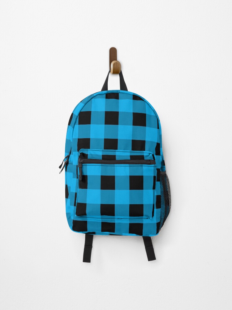 Blue 2025 plaid backpack