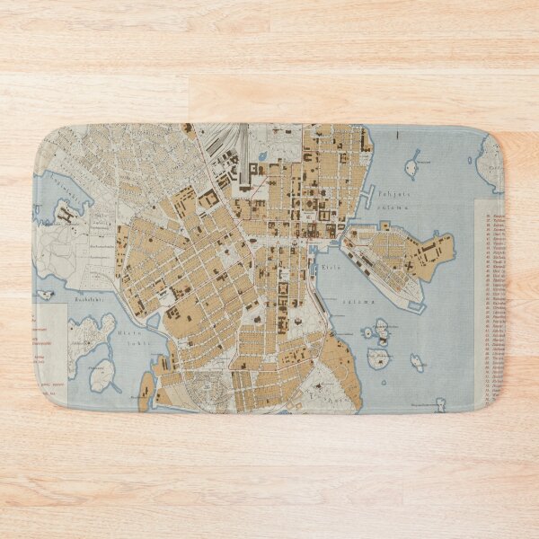 Item preview, Vintage Map of Helsinki Finland (1909) designed and sold by BravuraMedia.