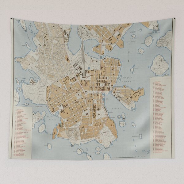 Item preview, Vintage Map of Helsinki Finland (1909) designed and sold by BravuraMedia.