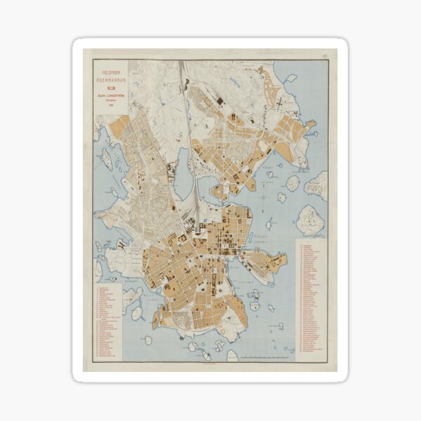 Helsinki Map Stickers for Sale | Redbubble