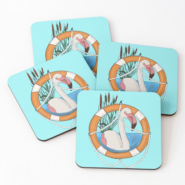 Item preview, Flamingo In Life Reserver designed and sold by DesignsBySaxton.