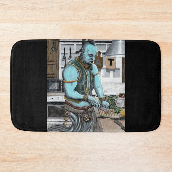 Item preview, Genie Cooking Kitchen Magic Fantasy Art Image designed and sold by HelmsArt.