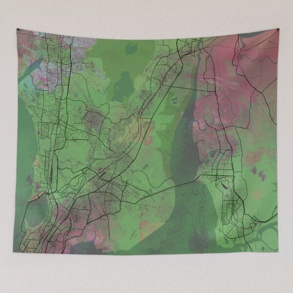 Item preview, Mumbai India Street Map Green Planet designed and sold by IvonDesign.