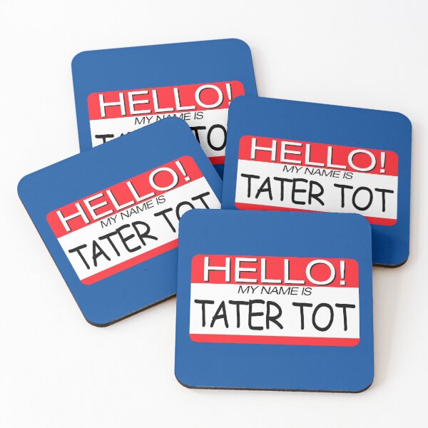 Item preview, "HELLO! MY NAME IS TATER TOT" NAME TAG designed and sold by WOOFANG.