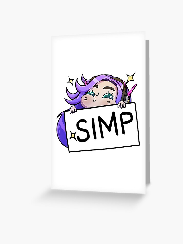 Weeb Simp Greeting Cards for Sale