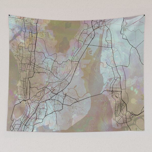 Item preview, Mumbai India Street Map Urban designed and sold by IvonDesign.