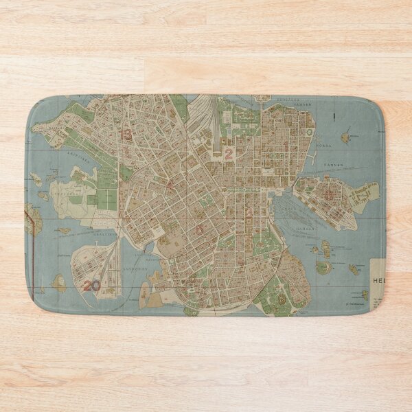 Item preview, Vintage Map of Helsinki Finland (1916) designed and sold by BravuraMedia.