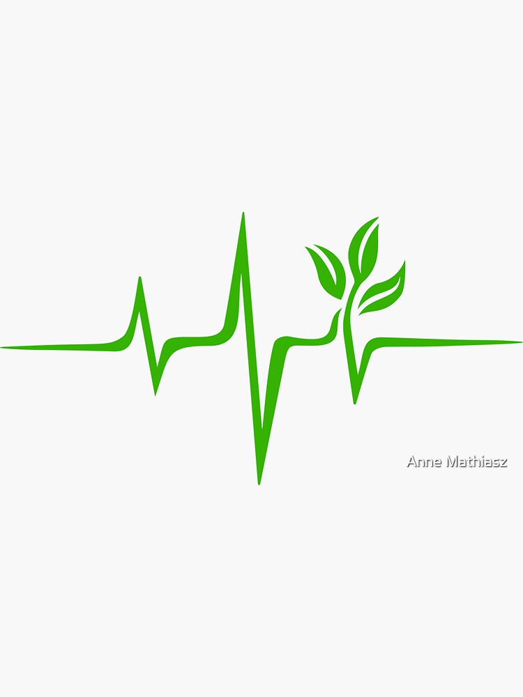 Heartbeat, Pulse Green, Vegan, Frequency, Wave, Earth, Planet by boom-art