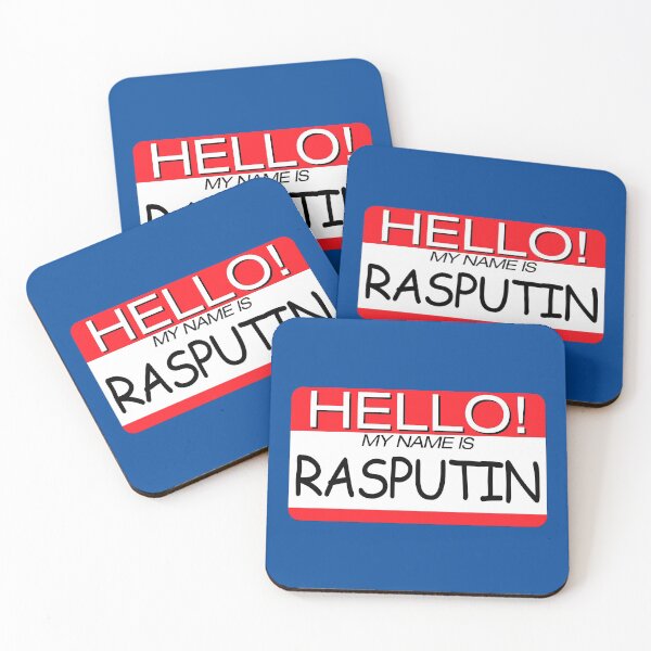 Item preview, "HELLO! MY NAME IS RASPUTIN" NAME TAG designed and sold by WOOFANG.