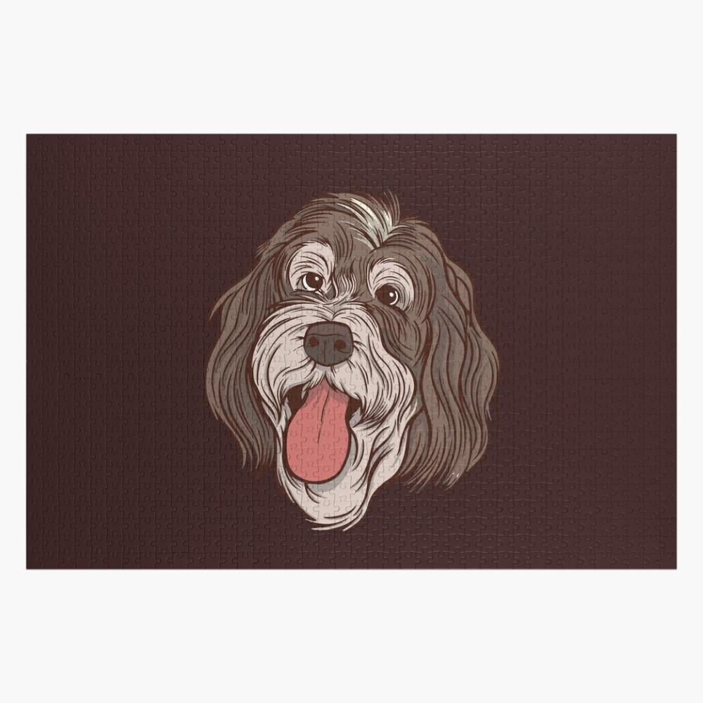 Bernedoodle Dog Puzzle with Photo Tin