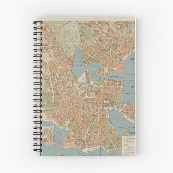 Item preview, Vintage Helsinki Finland Map (1924) designed and sold by BravuraMedia.