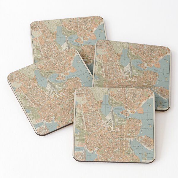 Item preview, Vintage Helsinki Finland Map (1924) designed and sold by BravuraMedia.