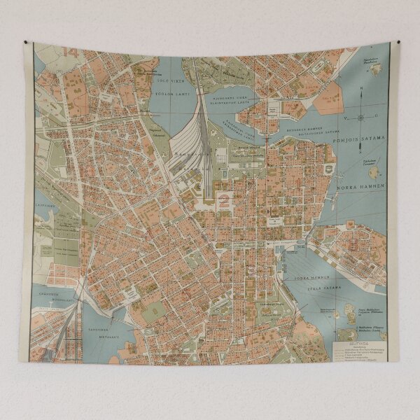 Item preview, Vintage Helsinki Finland Map (1924) designed and sold by BravuraMedia.