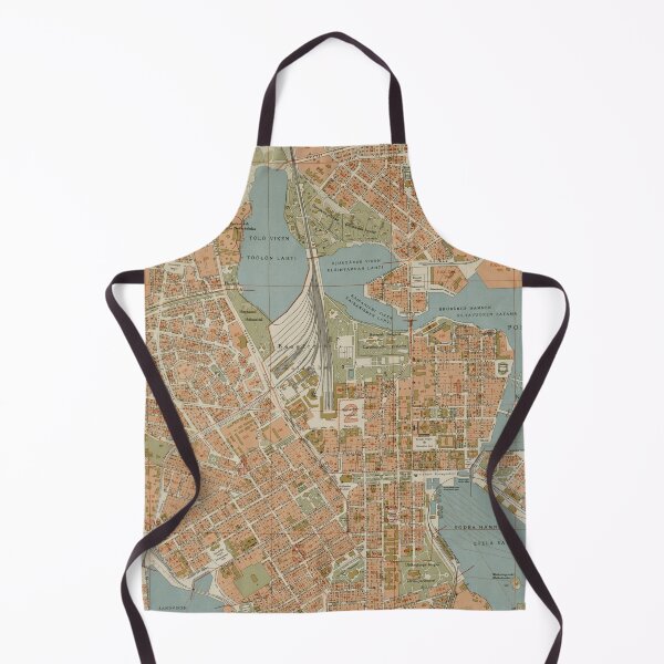 Item preview, Vintage Helsinki Finland Map (1924) designed and sold by BravuraMedia.