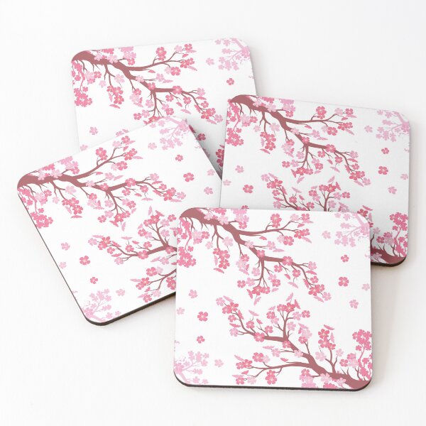 Item preview, Retro Pink Cherry Blossom Tree designed and sold by anabear-art.