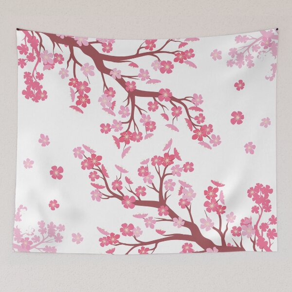 Item preview, Retro Pink Cherry Blossom Tree designed and sold by anabear-art.