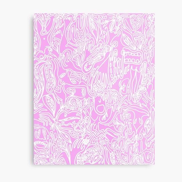 Item preview, The Garden of Delights (white on pink) designed and sold by chloeslees.