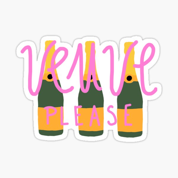 Veuve s'il vous plaît dessiné imprimer Sticker