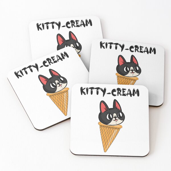 Item preview, Cat kitten ice cream cat lady eating ice cream designed and sold by Dsigns.