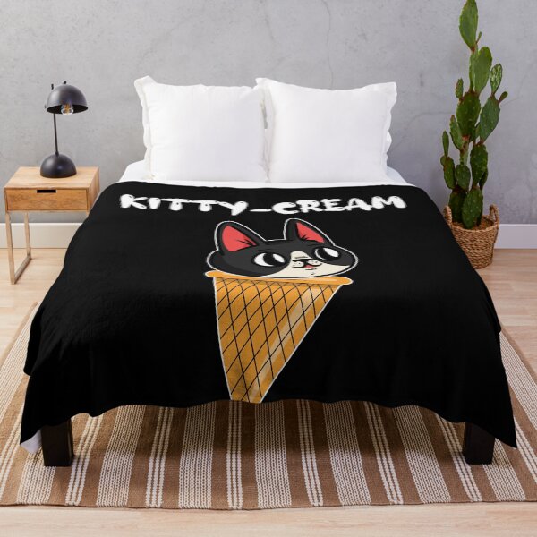 Item preview, Cat kitten ice cream cat lady eating ice cream designed and sold by Dsigns.