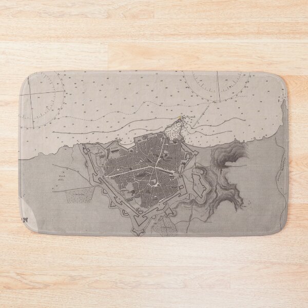 Item preview, Vintage Heraklion Crete Greece Map (1897) designed and sold by BravuraMedia.