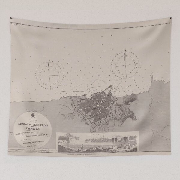 Item preview, Vintage Heraklion Crete Greece Map (1897) designed and sold by BravuraMedia.